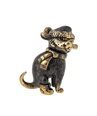 Собака Зимнее счастье без подставки 25х35 мм. арт. 1645.1