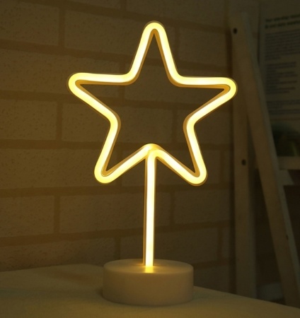 Светильник неоновый "Звезда" (USB в комплекте) Артикул: 4498 