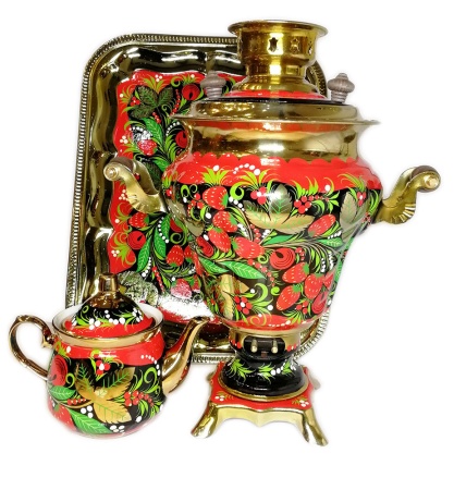 Самовар электрический расписной 3 литра "Хохлома" арт. 952622 