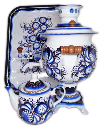 Самовар электрический 3 литра набор Гжель арт. 484622 