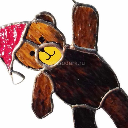 Витражная подвеска "Мишка" 12х8см Арт. 150319545  Витражная подвеска "Мишка" 12х8см Арт. 150319545