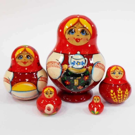 Матрешка "Вятская" 5 мест 9см арт. 220119109  Матрешка "Вятская" 5 мест 9см арт. 220119109