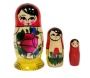 Семеновская роспись матрешка 3 куклы 7см арт. 77881  Семеновская роспись матрешка 3 куклы 7см арт. 77881