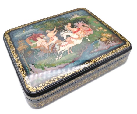 Шкатулка "Тройка - Палех" 19х14 см. арт. 87653222 