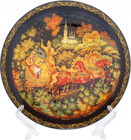 Тарелка "Палех. Тройка" с подставкой 20 см арт. 7867433
