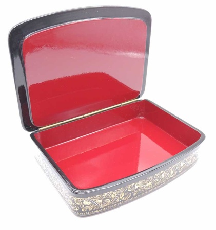 Шкатулка авторская лаковая миниатюра "Сплетницы"  11х15 см. арт. 795338