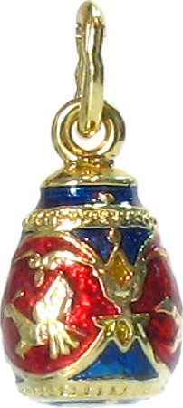 Кулон малый "Жар-птица" красно-синий арт. 1207028003