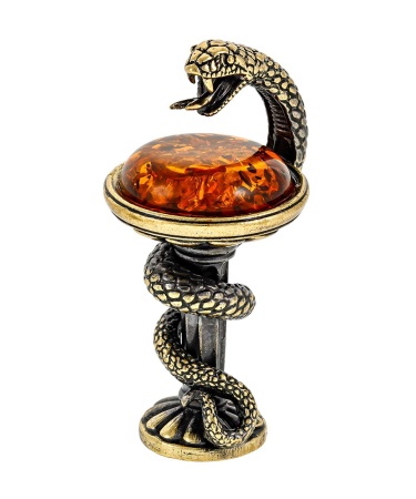 Змея сосуд Гигеи без подставки 35х65 мм. арт. 2577.1