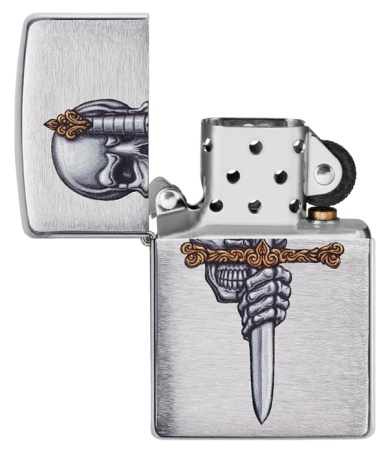 картинка Зажигалка Sword Skull Design ZIPPO 49488 магазин подарков