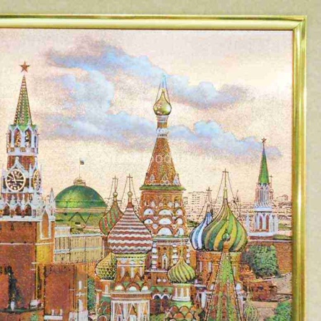 Миниатюра на меди "Кремль-Василий Блаженный" 27х22см Арт. 290119175