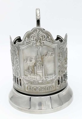 картинка Подстаканник никелированный "Спасская башня" 10х8см арт. 9834683 магазин подарков