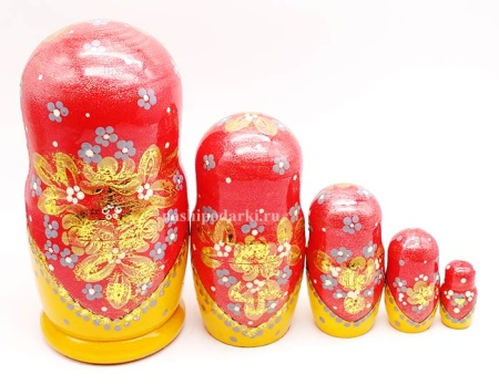 Матрешка цветы 5 мест 17см арт. 986127612