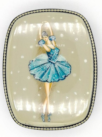 Шкатулка Холуй "Балерина" 10х8 см. арт. 90205