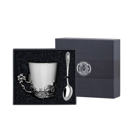 Чайная посеребренная чашка "Куница" Артикул: КМ3790206,  Чайная посеребренная чашка "Куница" Артикул: КМ3790206,