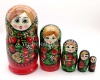 Матрешка под хохлому 16см 5 мест