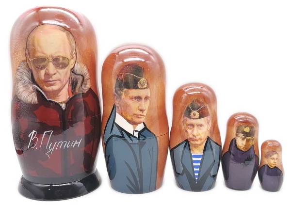 Матрешка Путин 18 см. 5 мест арт. 742449