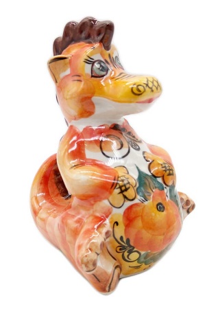 Дракон цветная гжель 13 см арт 4533299