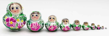 Матрешка мини 6 см. 10 мест арт. 983352  Матрешка мини 6 см. 10 мест арт. 983352