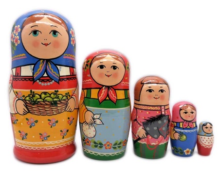 Матрешка Сергиево-посадская  5 мест 17 см. арт. 4622298