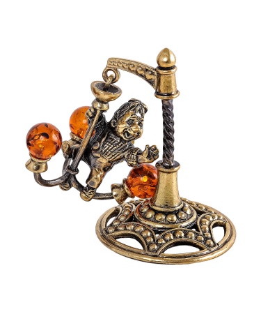 Фигурка из латуни Карлсон на лампе 30х50 мм. арт. 1685