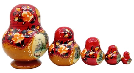 Матрешка авторская 5 мест  9 см. арт, 6545233