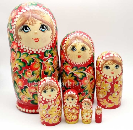 Матрешка "Кудрина" 7 мест 21см арт. 657842222