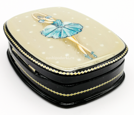 Шкатулка Холуй "Балерина" 10х8 см. арт. 90205