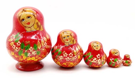 Матрешка "Рябинка" куб 5 мест 10 см. арт. 876522  Матрешка "Рябинка" куб 5 мест 10 см. арт. 876522