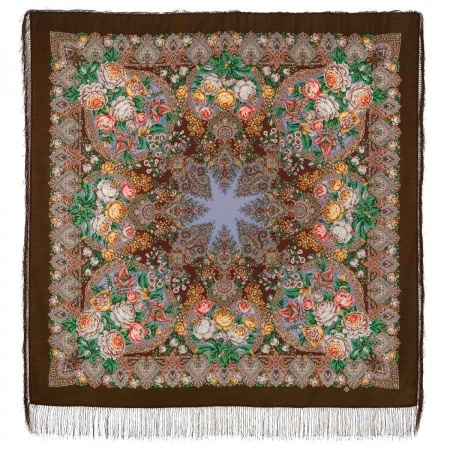 Павлопосадский платок «МЕДОЫЙ ПОЛДЕНЬ» 1724-17 