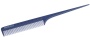Расческа рабочая с пластиковым хвостиком синяя DEWAL BEAUTY DBS6104 