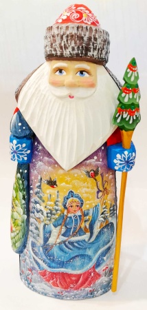 Дед мороз резной Авторский 20 см арт 682988