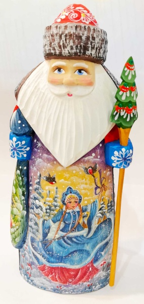 Дед мороз резной Авторский 20 см арт 682988