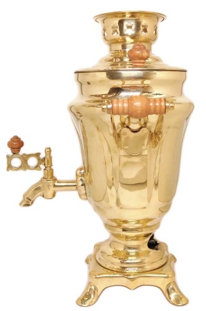 картинка Самовар электрический 1,5 литра "Тюльпан" латунь арт. 922522 Москва картинка Самовар электрический 1,5 литра "Тюльпан" латунь арт. 922522 Москва