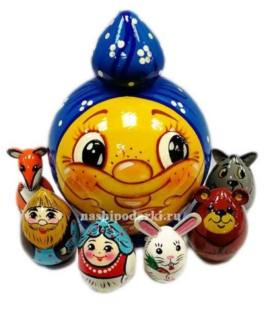 Футляр сказка-театр Колобок 17см 7 мест арт. 721211