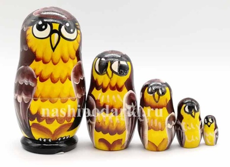 Матрешка "Сова" 11 см. 5 мест арт. 7898771