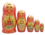 Матрешка Москва красная 18 см. 5 мест арт. 56229