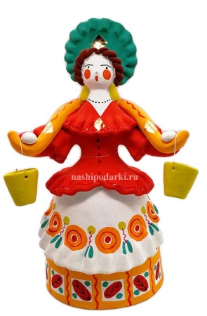 Водоноска дымковская игрушка 23 см. арт. 865265