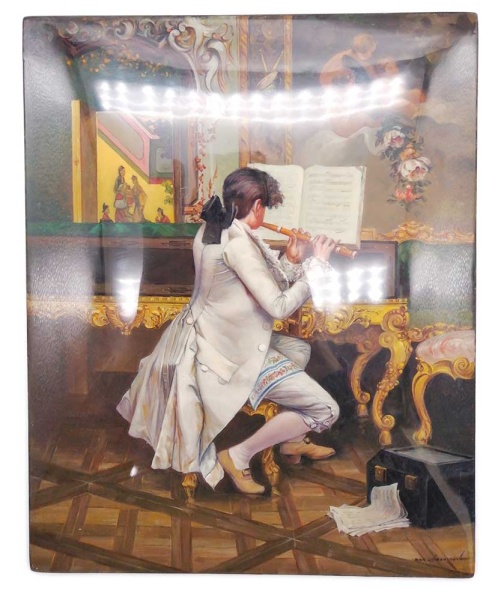Панно лаковая миниатюра "Музыкант" 25х20 см. арт. 568322