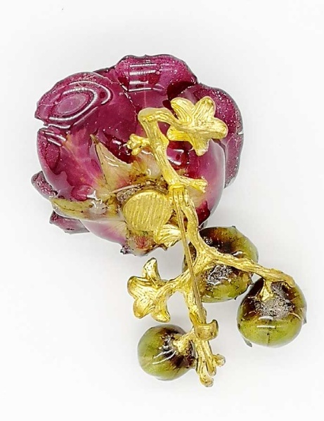 Цветок роза в ювелирной смоле 6х4 см. арт. 6323566 