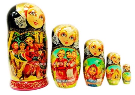 Матрешкиа тройка 17см 5 мест арт. 421173
