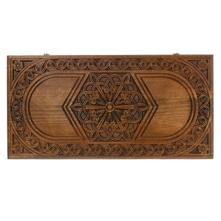 Нарды резные «Шестигранный Узор», Haleyan  Артикул: kh010 