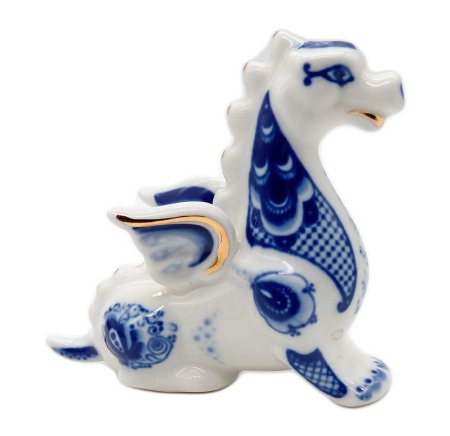 Дракон фигурка под гжель 7 см. арт. 6857278 