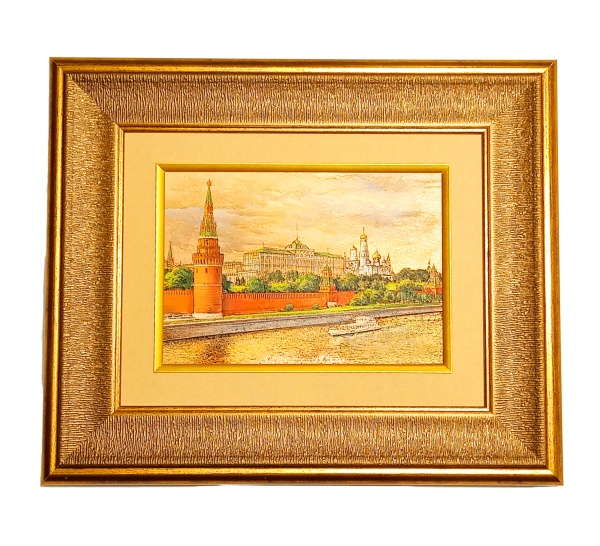 Картина офорт на меди с эмалью Москва 27х22 см арт. 9575247
