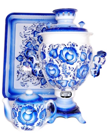 Самовар электрический набор 3 литра "Гжель" арт. 455736226 