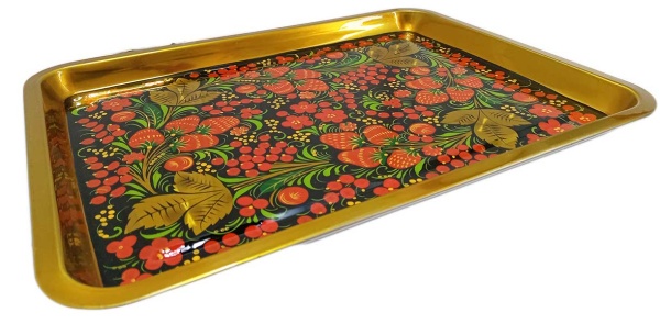 поднос хохлома металл 30х40 арт. 8764322 хохлома