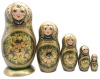Матрешка авторская Тверская зеленая 18 см. 5 мест арт. 6465611