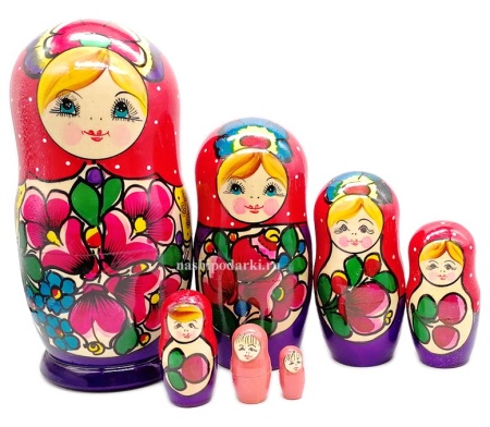 Матрешка полхов 7 мест 22 см. арт. 54641