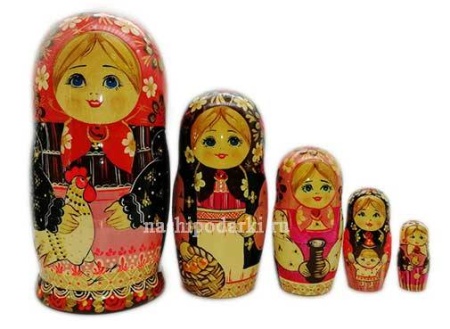 Матрешка Сергиево-посадская 5 мест. 17см арт. 421173