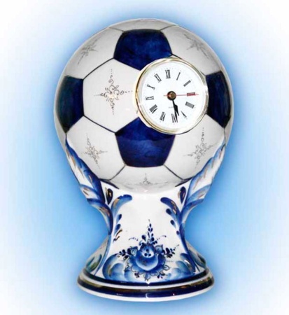 ЧАСЫ «МЯЧ» СУВЕНИРНЫЕ в золоте Гжель артикль 8669655