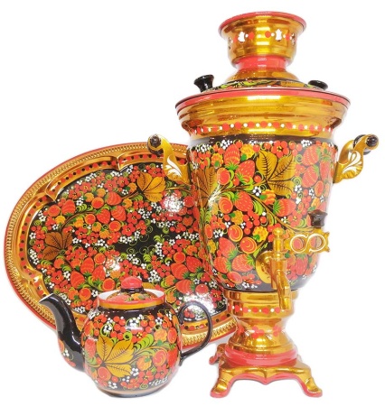 Самовар электрический набор 4 литра "Хохлома" арт. 112622 